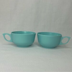 Miramar Melmac Dinnerware #108 Aqua Turquoise Blue Vintage Tea Coffee Cup Atomic